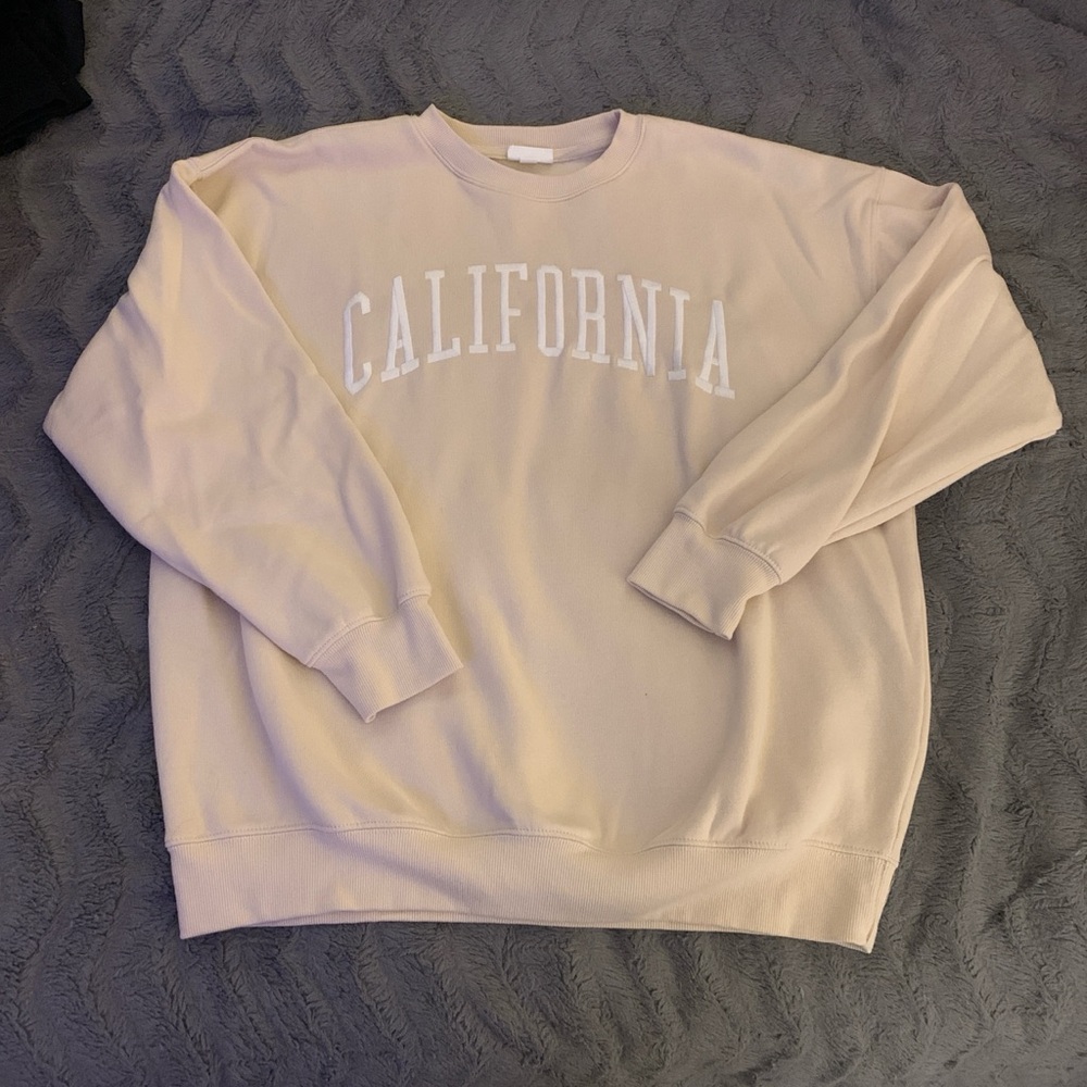 Cream Oversized California Sweatshirt